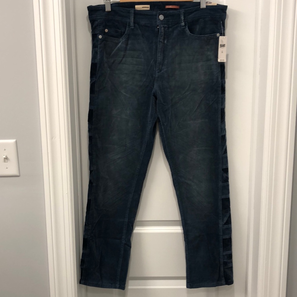 Pilcro for Anthropologie Slim Crop Boyfriend Jeans Corduroys in Faded Blue NWT